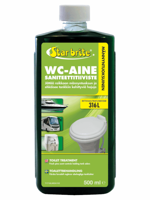 Wc-ainetiiviste mänty 500ml Riittoisuus 316L