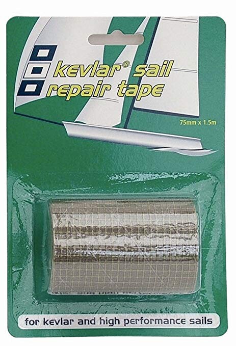 Kevlar korjauteippi musta 75mm x 1.5m
