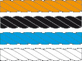 Geo Twist PP monofil 24mm Valkoinen 3-Kierretty
