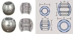 Akselisinkki leveä Ø45mm Anodi Zn