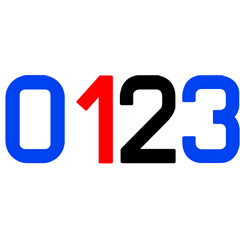 Purjenumero numero 5 Punainen Plain
