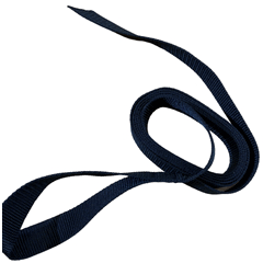 Sail-Tie 25mm musta 2m neulottu lenkki