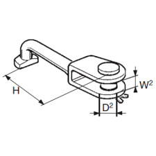 Toggle T -Haarukka ø6mm