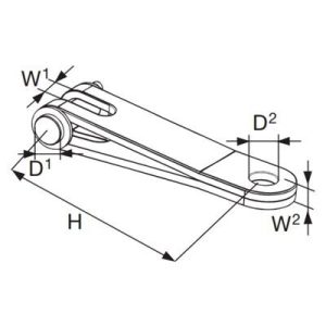 silmä/haarukka pidennys linkki 12mm - 190mm FLX400