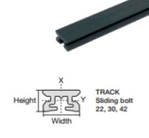 Slidingbolt track 22,  L=2000