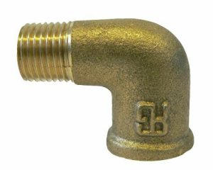 kulmakappake 90°  uros naaras 1 1/2" messinkiä
