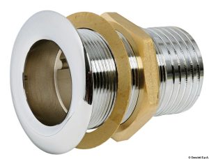 läpivienti G 1"Kromattu mess.30mm letkuyhteellä