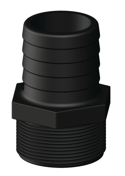 Letkuliitin uros 1 1/2" -Ø38mm letkuun komposiitti
