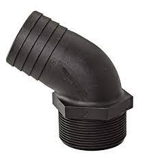 Letkuliitin 120° 1 1/4" -Ø38mm letkuun komposiitti