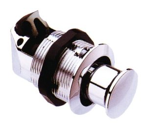 Lokerolukko painonappi 16mm kromattu