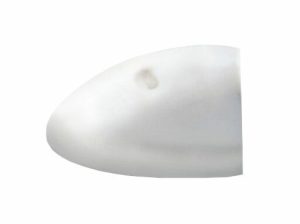 Päätehela törmäyslistaan, valkoinen. Pvc