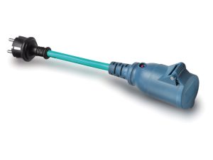 Maasähkö adapteri Shucko uros - CEE naaras Uros jo