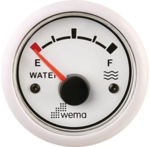 Wema Vesitankkimittari 62mm valkoinen 0-190 Ohm