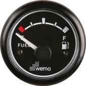 Wema Polttoainemittari Ø 62mm musta 240-30 Ohm