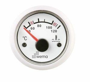 Wema Veden lämpömittari 120C Ø62mm valkoinen