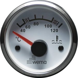 Wema Veden lämpömittari 120C 62mm Valkoinen rst