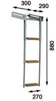 Kasetti Keulaporras 3 askelmaa teak BKT73T