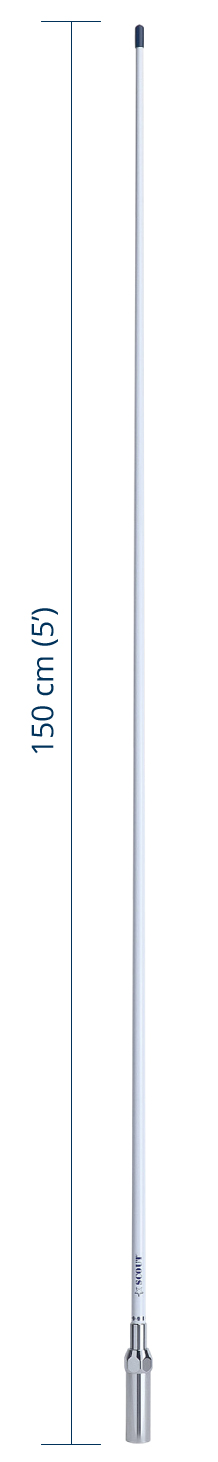 Scout KS-50 MV VHF Antenni lasikuitu 1,5 m-pikakii