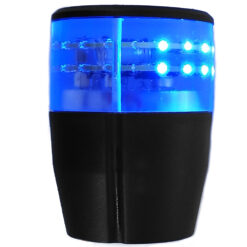 Horizontal Police Flashing Blue - upside