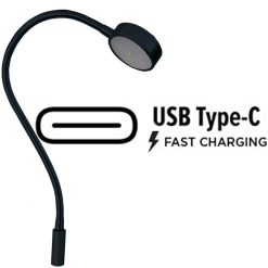 Karttavalo GLENAN musta pysty valk ja pun valo USB