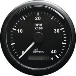 Wema Kierroslukumittari 4000 rpm Musta