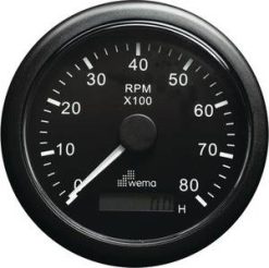 Wema Kierroslukumittari 8000 rpm Musta