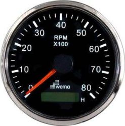 Wema Kierroslukumittari 8000 rpmm musta rst kehys