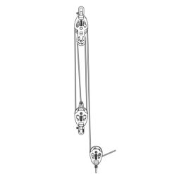 Valmis talja BBB50  4:1 8/10m, kiki backstay