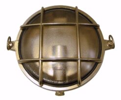 Pyöreä laivalamppu ristikolla ø155mm messinkin