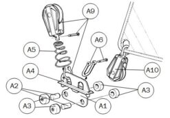 Outhoul vaunun B120-135 puomiin Assembly