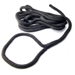 Kaksoispunottu kiinnitysköysi lenkillä,  musta PES