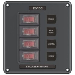 Katkaisinpaneeli H2O CB 4 katkaisinta vesitiivis