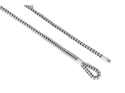 Fendari naru, kaksoispunottu musta valko. 8mm 2,5m