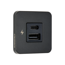 Scanstrut TILE USB-C, USB-A latauspistorasia, must