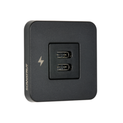 TILE 2 x USB-C latauspistorasia, musta